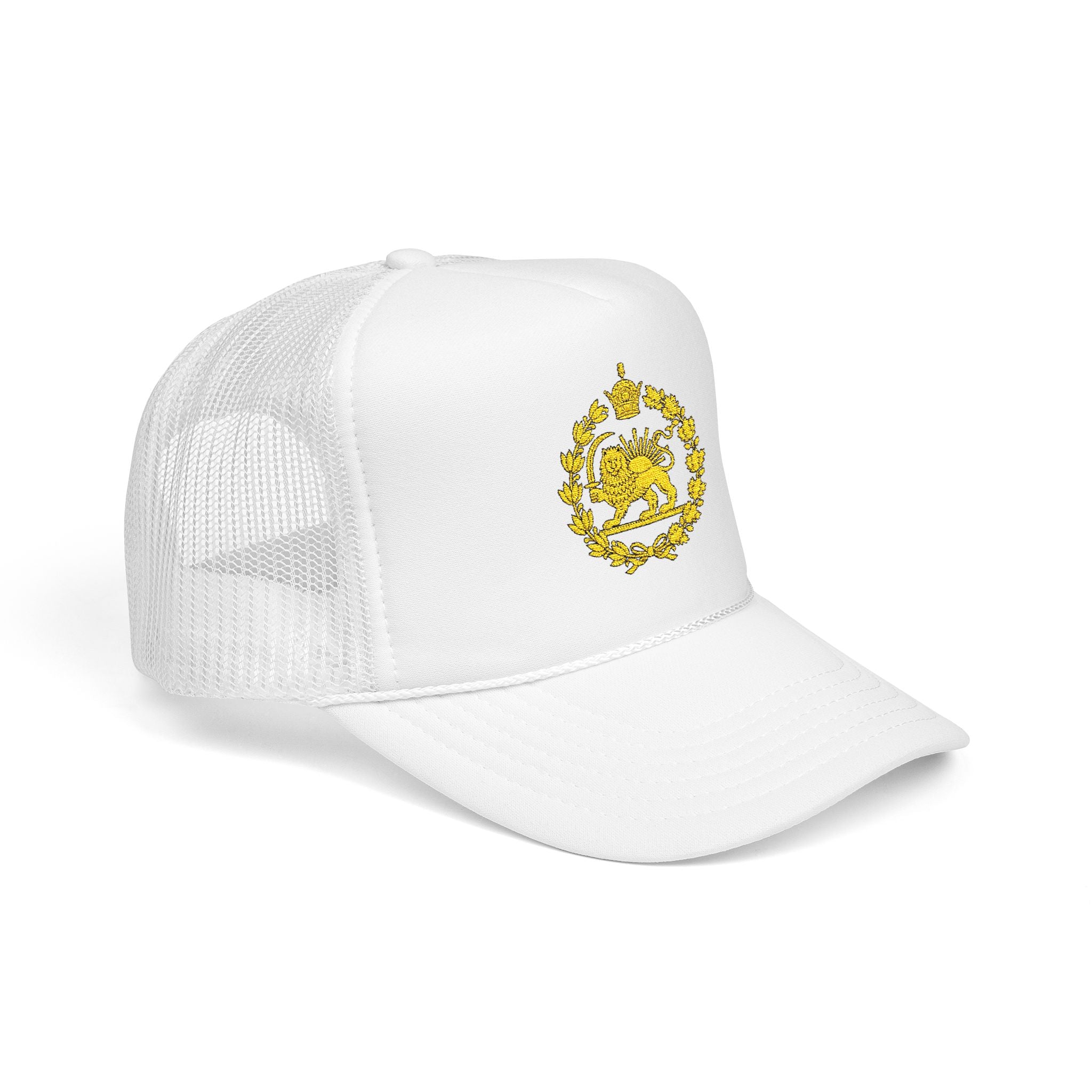 Monarchy Lion and Sun Embroidered Trucker Hat