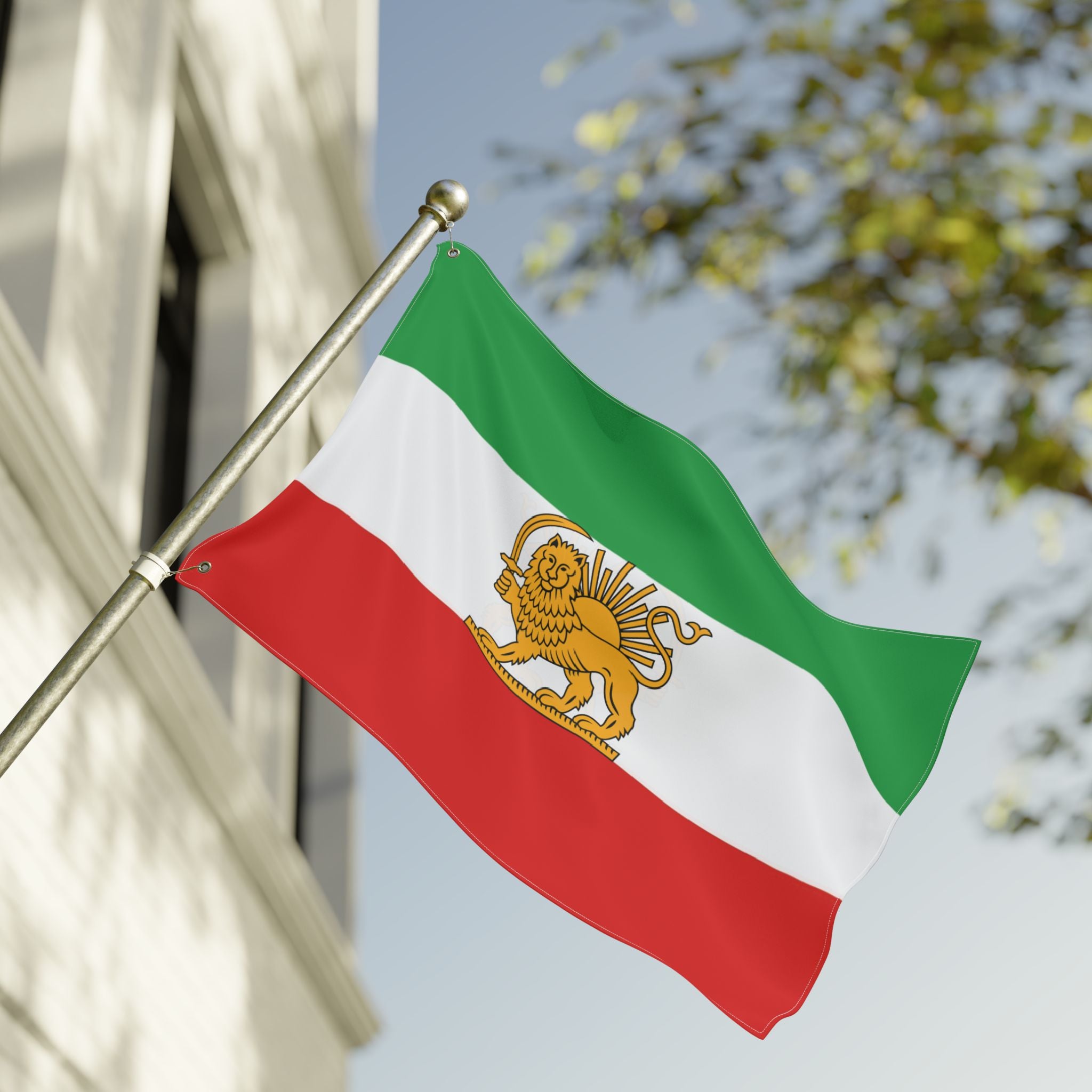 Iran Lion and Sun Large Outdoor Flag
