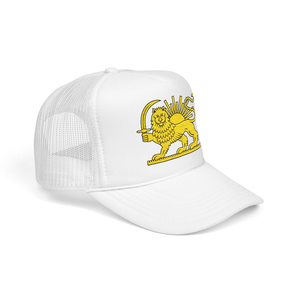 Lion and Sun Embroidered Trucker Hat