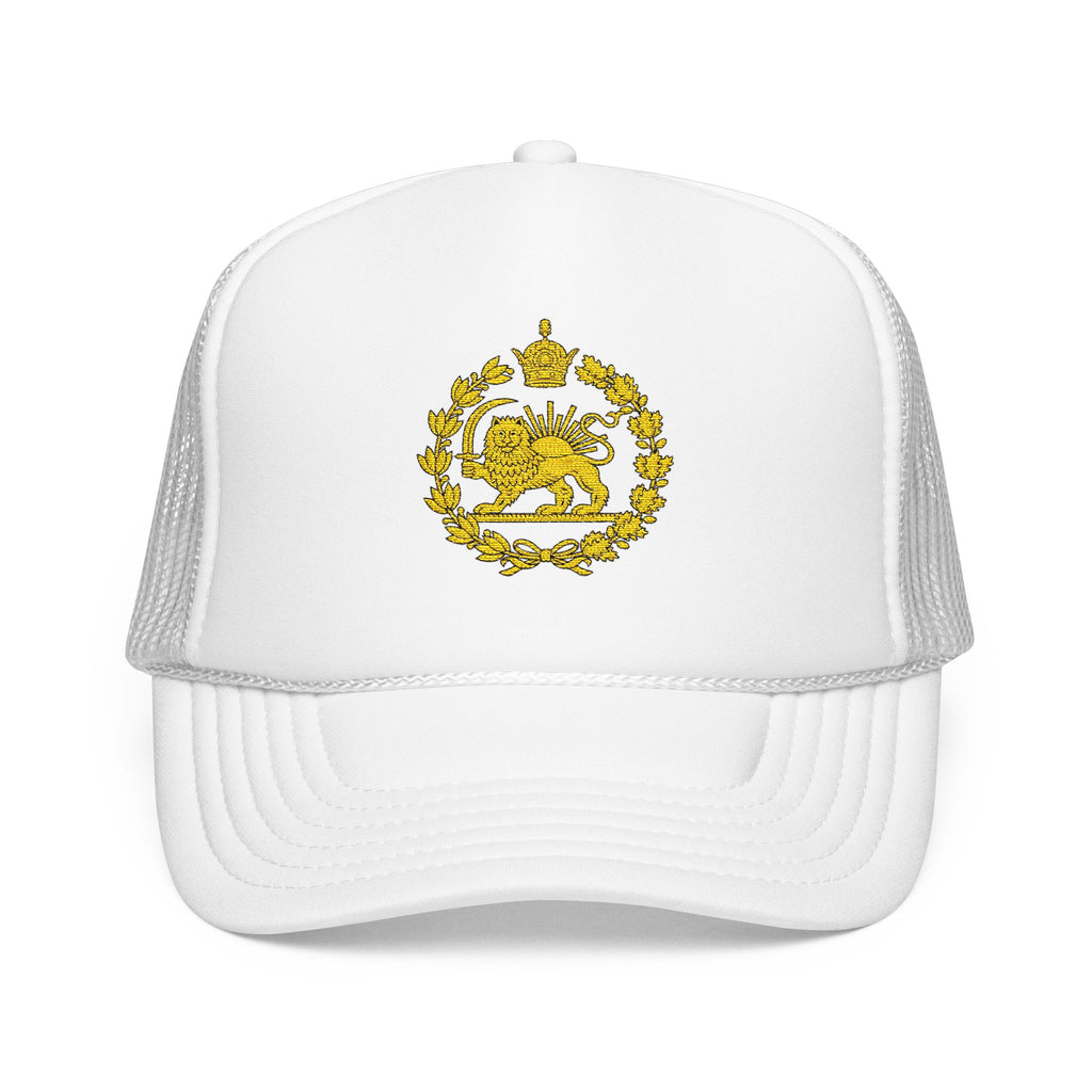 Monarchy Lion and Sun Embroidered Trucker Hat