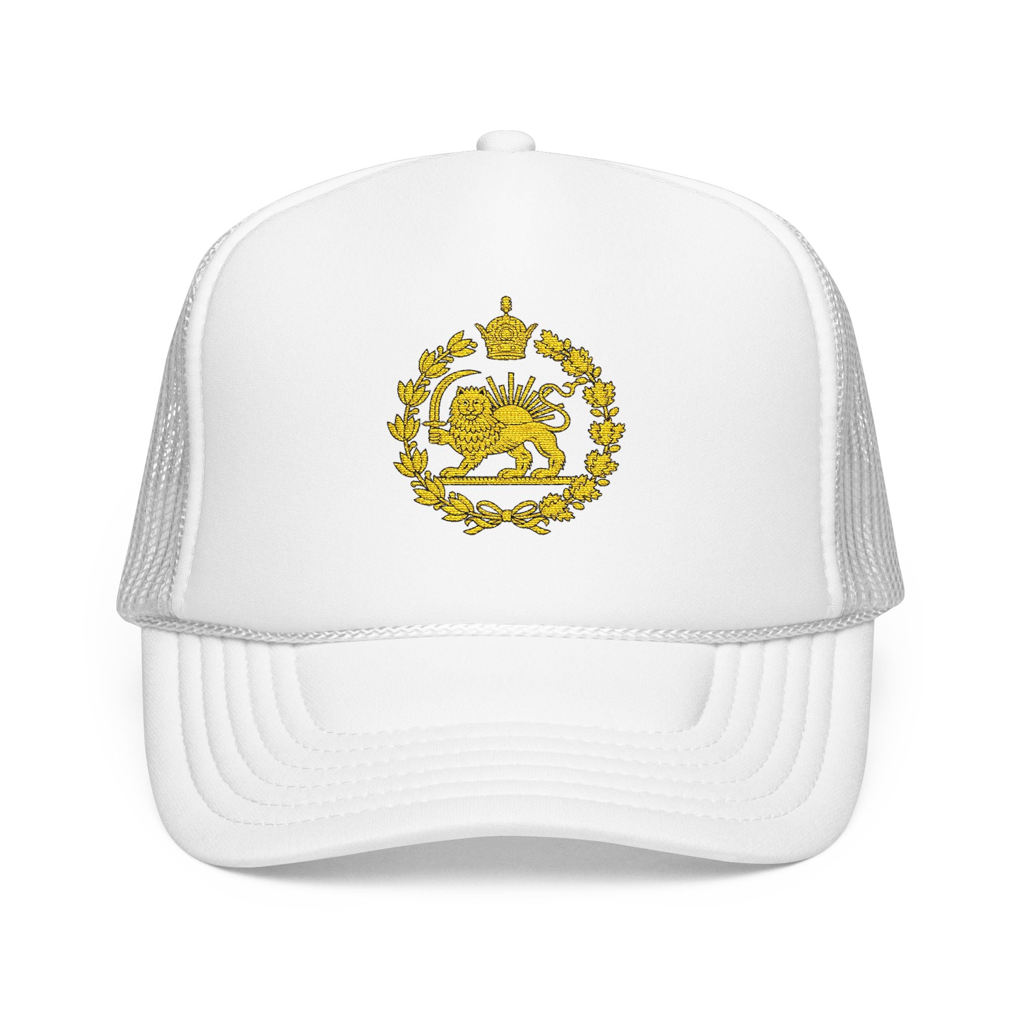 Monarchy Lion and Sun Embroidered Trucker Hat