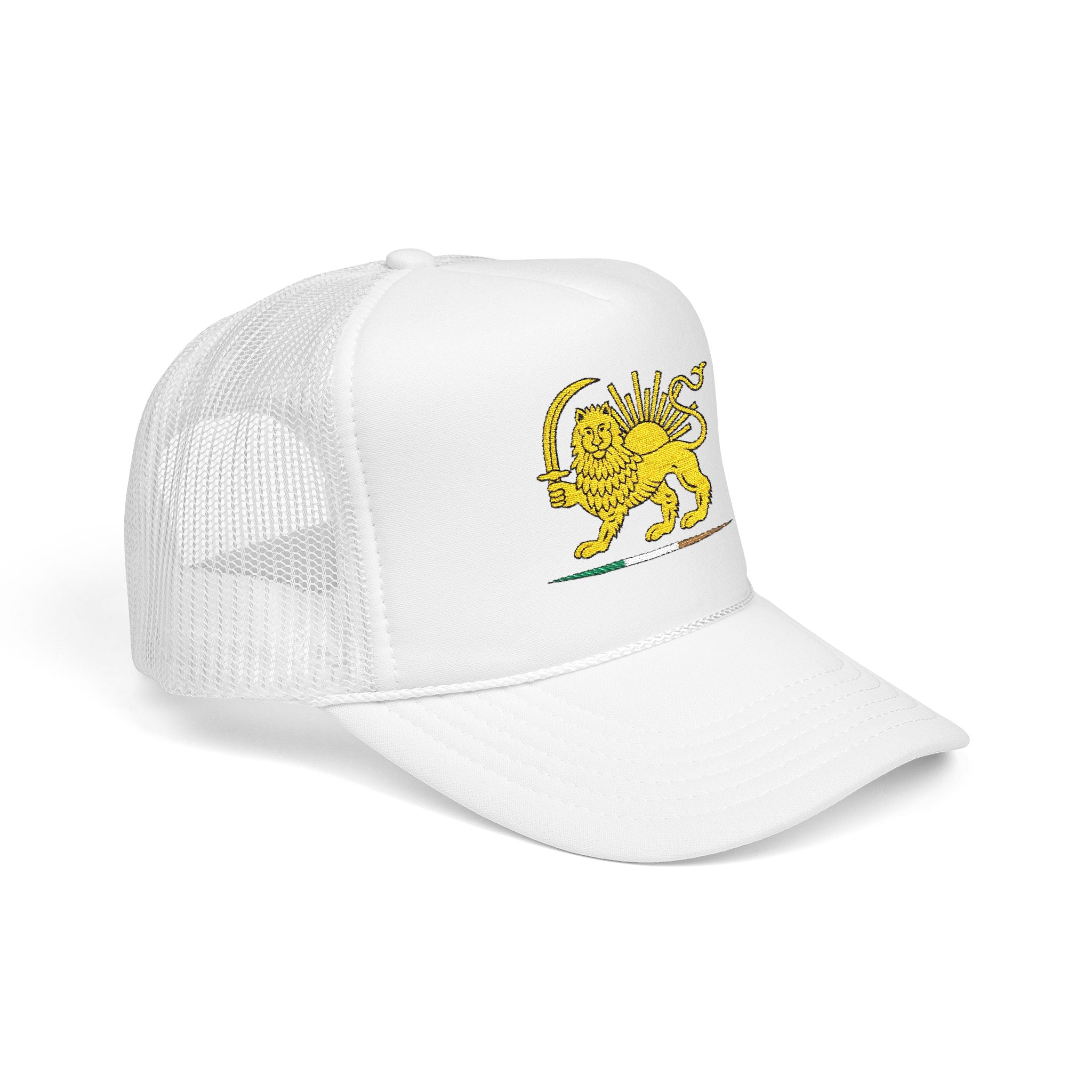 Lion and Sun Embroidered Trucker Hat