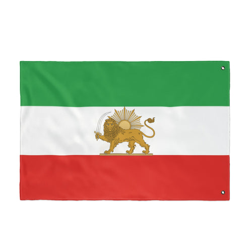 Detailed Lion and Sun Large Flag