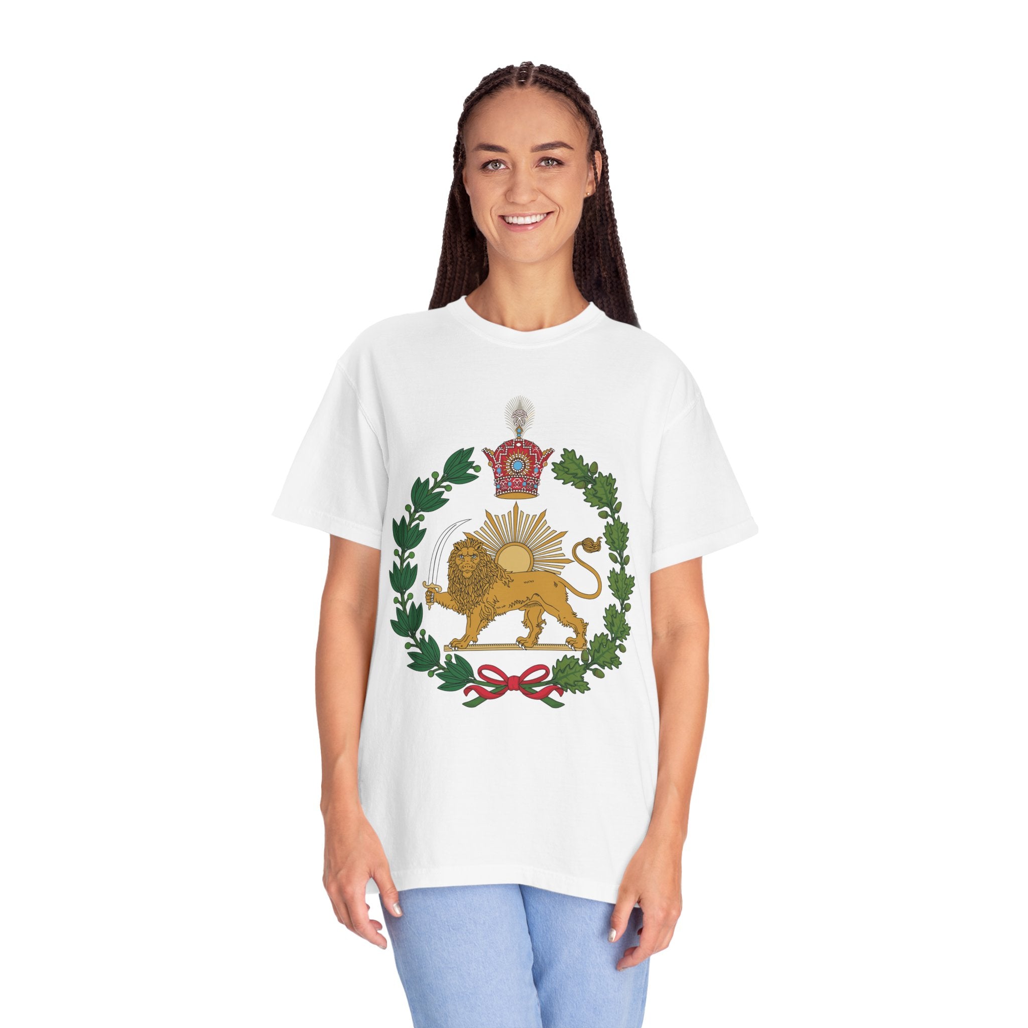 Detailed Lion and Sun Imperial T-Shirt