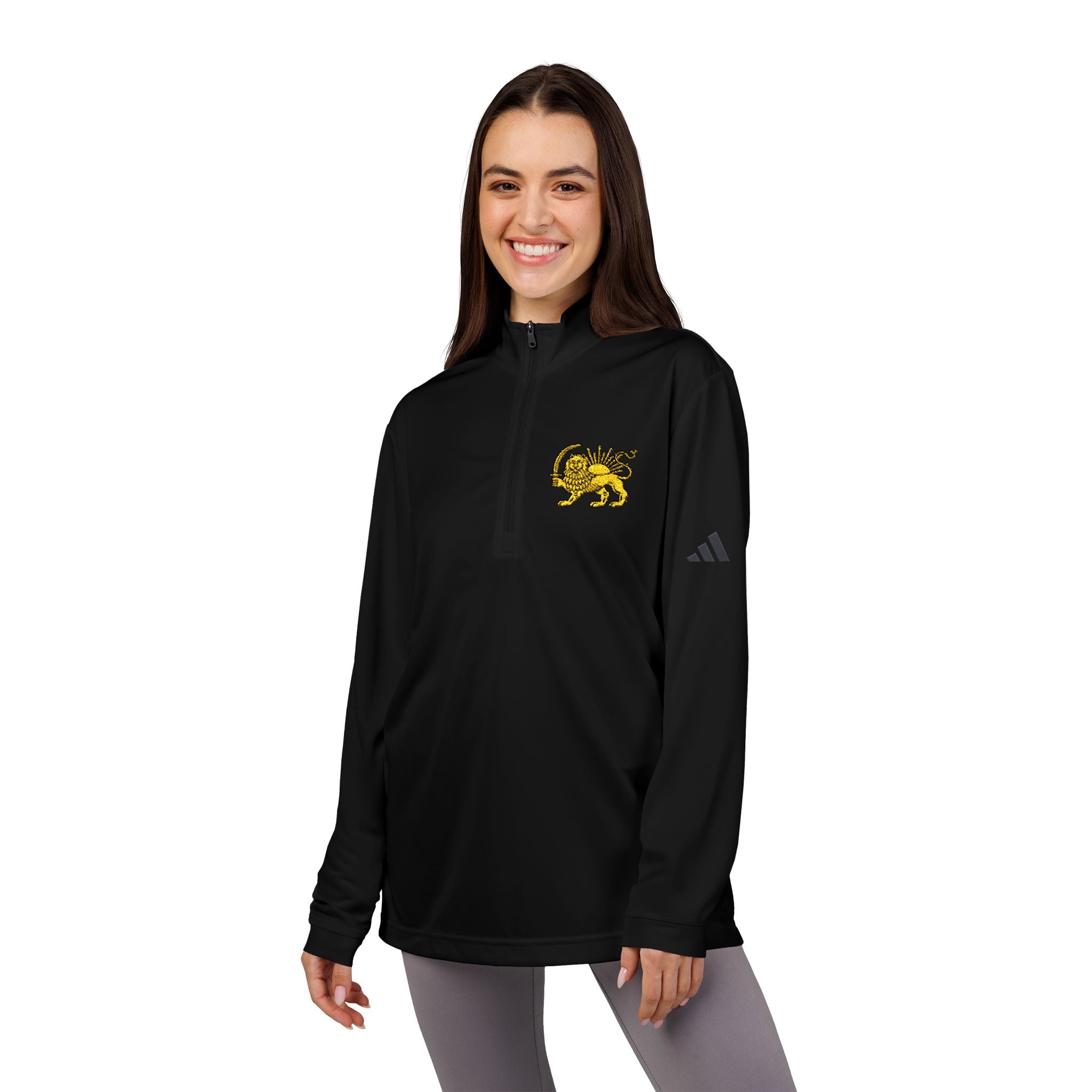 Adidas® Embroidered Lion and Sun Pullover