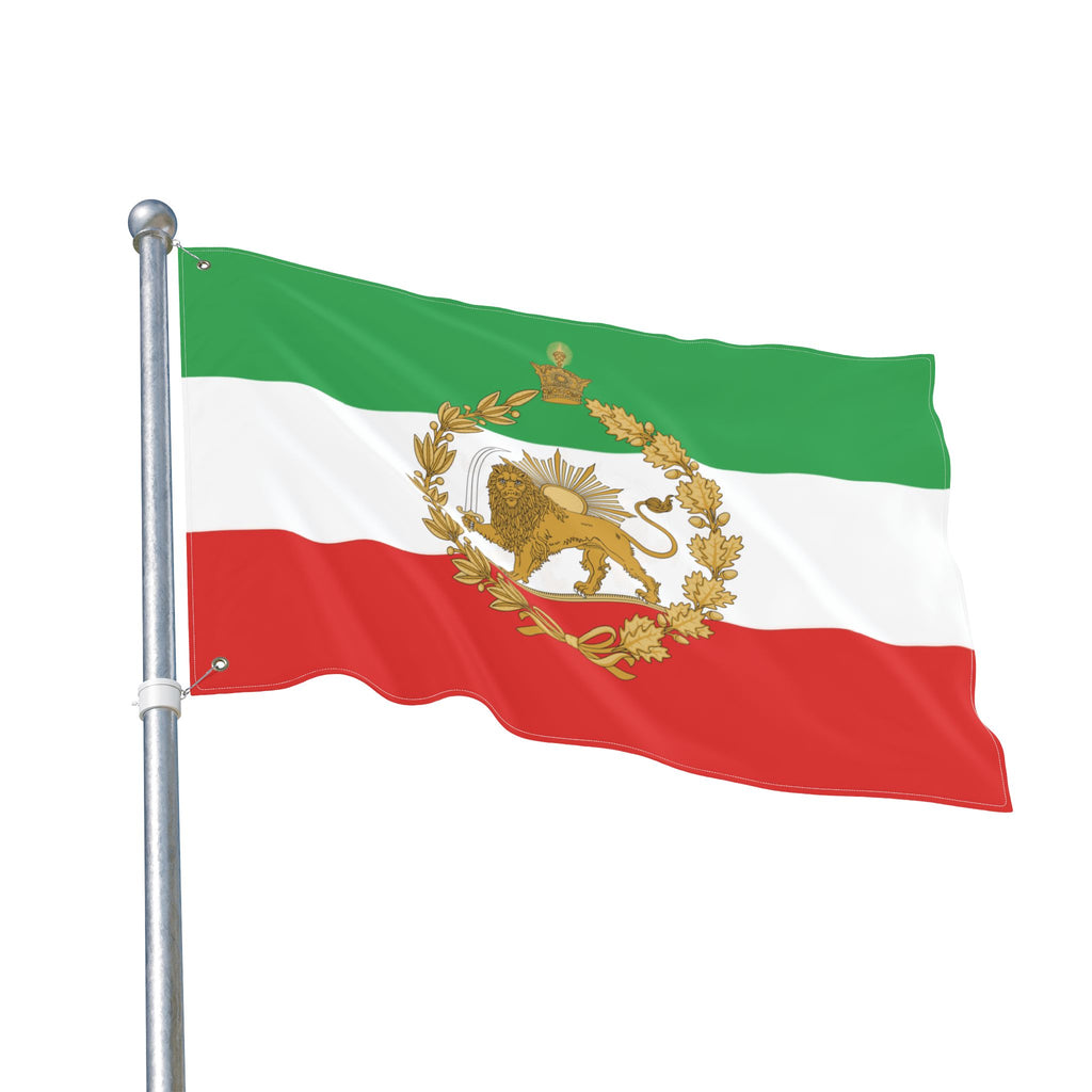 Detailed Lion and Sun Imperial Large Flag