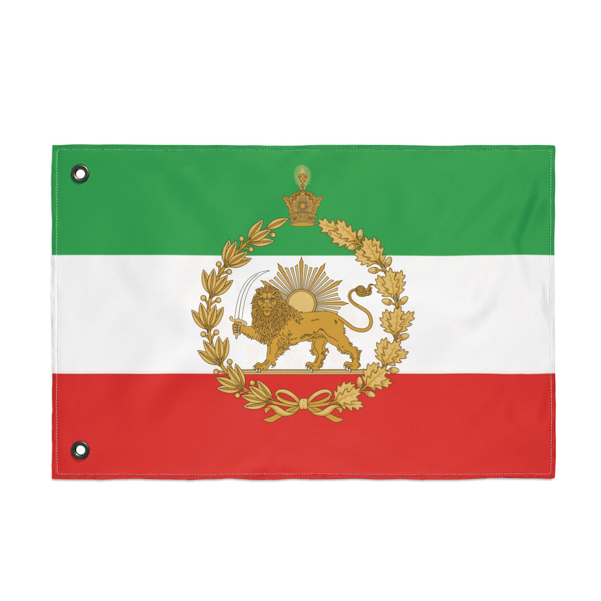 Detailed Lion and Sun Imperial Large Flag