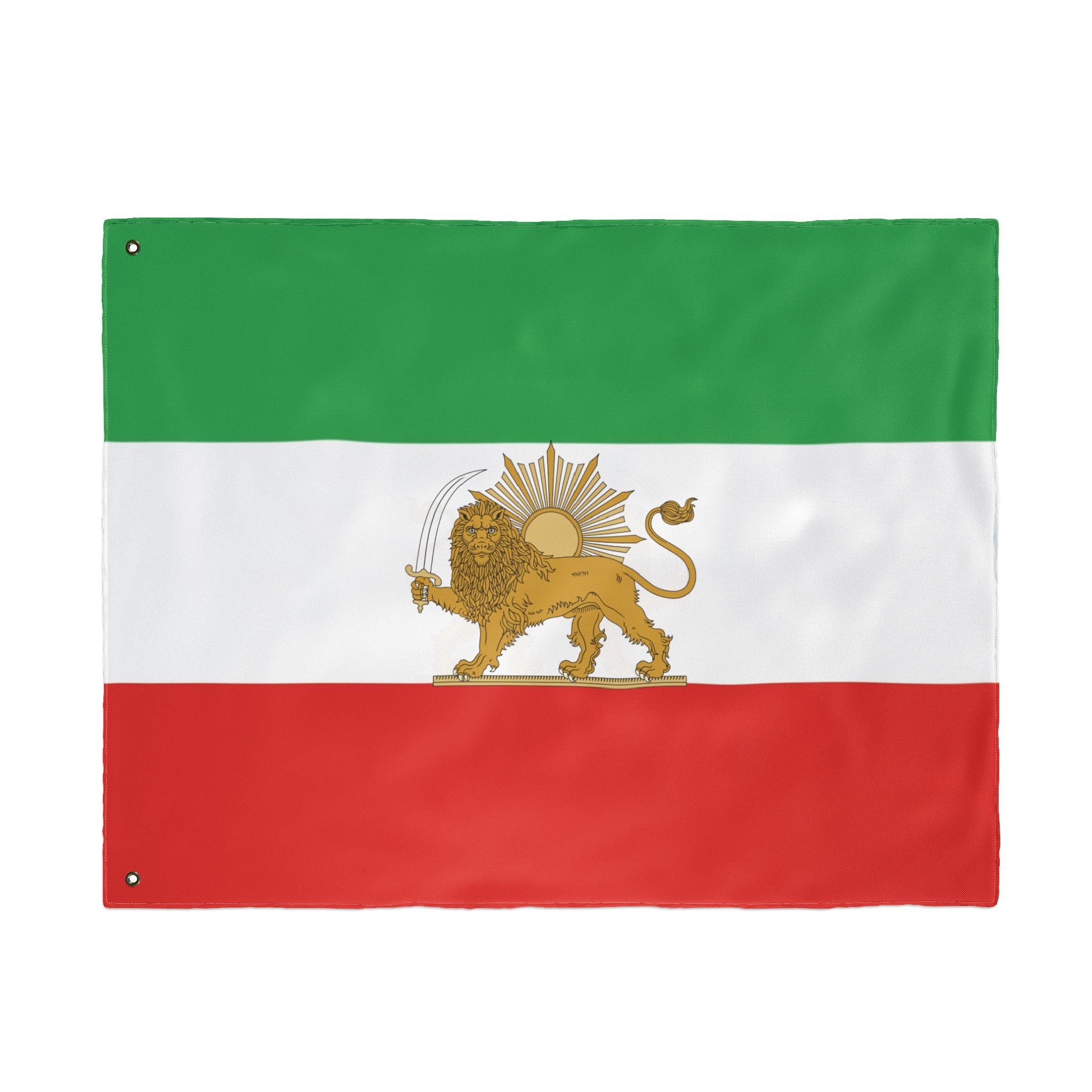 Detailed Lion and Sun Large Flag