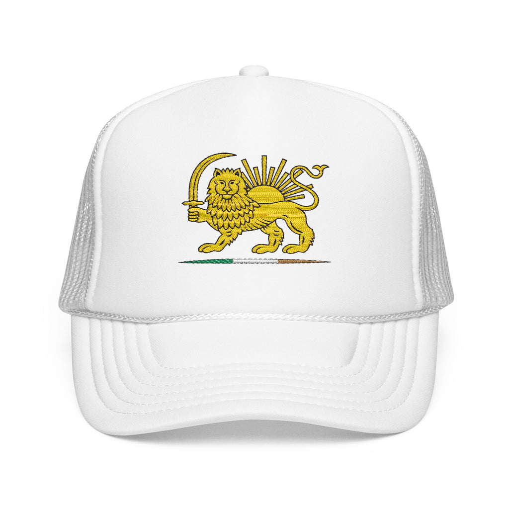 Lion and Sun Embroidered Trucker Hat